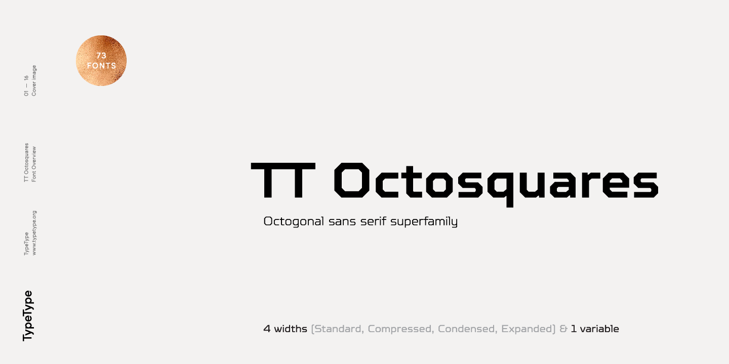 TT Octosquares Condensed Font